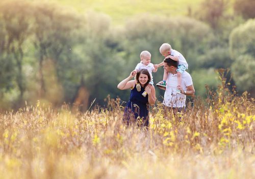 family-in-field